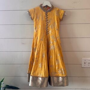 Vibali Ethnic Wear Girls Indian Yellow Dress Size 26 (6Y)
